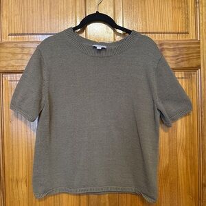LOFT Olive Green Short Sleeve Sweater